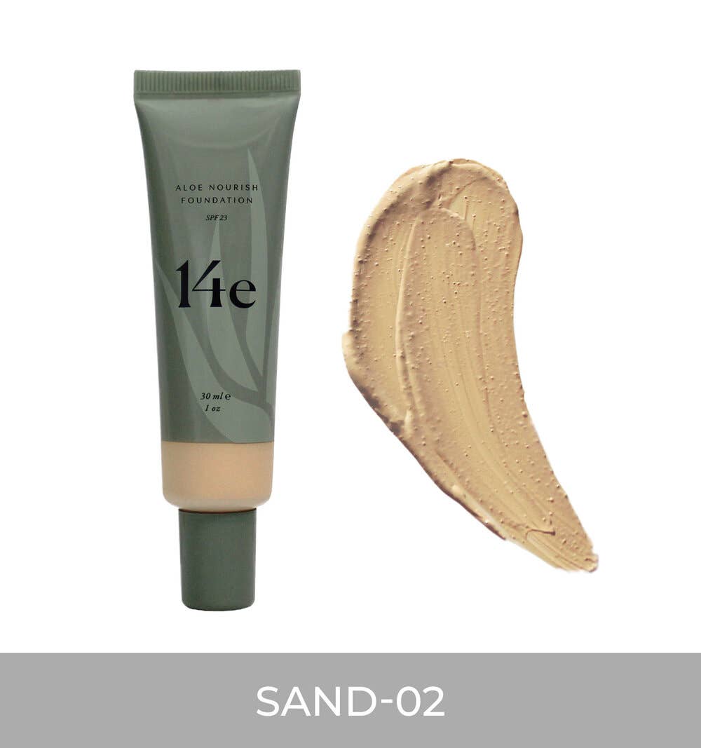 Aloe Nourish Foundation - Sand 02 - Zoja Beauty - 14e Cosmetics