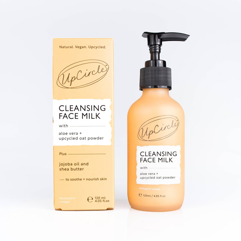 Eco Cleansing Face Milk with Aloe Vera + upcycled Oat Powder - Zoja Beauty - UpCircle