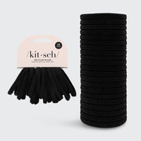 Eco - Friendly Nylon Elastics 20pc set - Black - Zoja Beauty - KITSCH