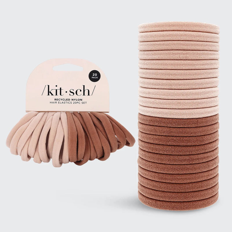 Eco - Friendly Nylon Elastics 20pc set - Blush - Zoja Beauty - KITSCH