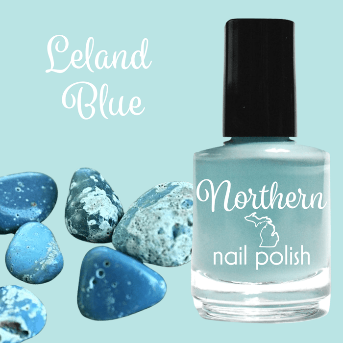 Leland Blue Nail Polish Turquoise Creme Toxin Free Vegan Eco - Zoja Beauty - Northern Nail Polish