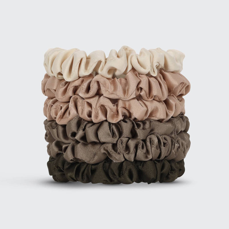 Ultra Petite Satin Scrunchies 6pc - Eucalyptus - Zoja Beauty - KITSCH